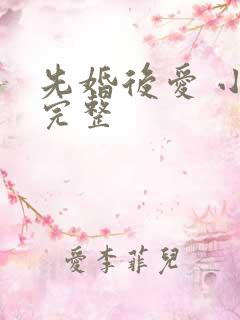 先婚后爱 小说完整