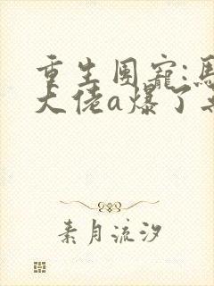 重生团宠:马甲大佬a爆了无广告