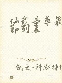 仙武帝尊最新章节列表