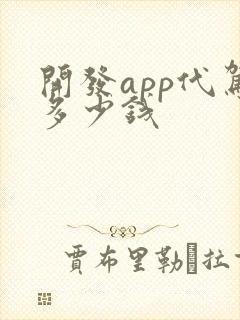 开发app代驾多少钱