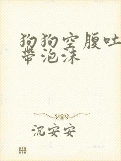 狗狗空腹吐黄水带泡沫