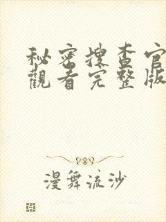 秘密搜查官在线观看完整版