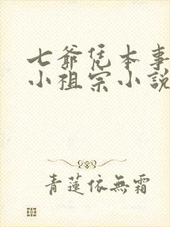 七爷凭本事拐的小祖宗小说免费阅读