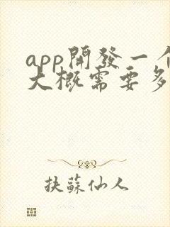 app开发一个大概需要多少费用