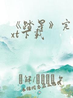 《踏星》完本txt下载