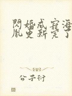 闪婚成宠海彤战胤更新完了没