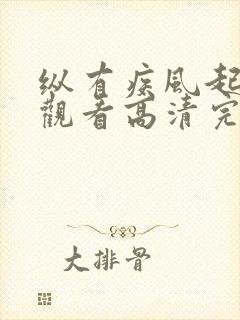 纵有疾风起在线观看高清完整免费