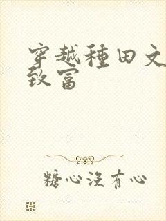 穿越种田文发家致富