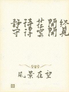 静待花开终有时守得云开见月明全诗