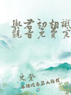 与君初相识在线观看免费完整版