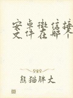 安卓微信接收的文件在哪个文件夹