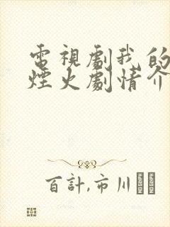 电视剧我的人间烟火剧情介绍