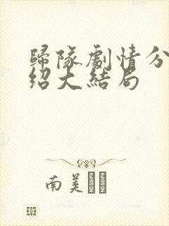 归队剧情分集介绍大结局