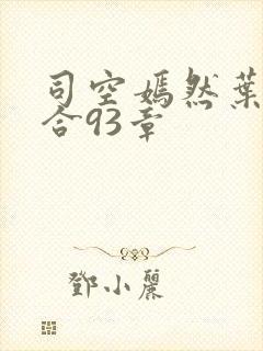 司空嫣然叶凡结合93章