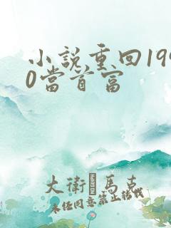 小说重回1990当首富