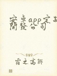 安卓app定制开发公司