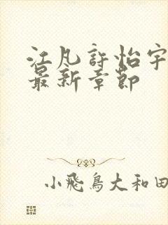 江凡许怡宇小说最新章节