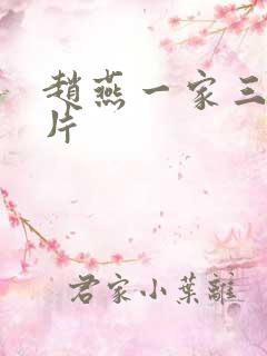 赵燕一家三口照片