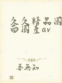 久久精品国产对白国产av