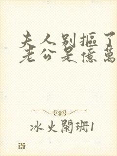 夫人别抠了,你老公是亿万总裁短剧演员表