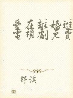 爱在离婚进行时电视剧免费观看全集在线播放