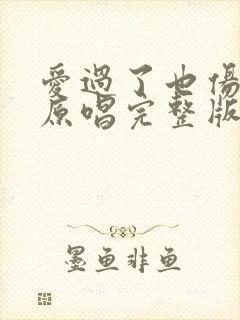 爱过了也伤过了原唱完整版