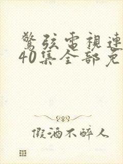 惊弦电视连续剧40集全部免费观看