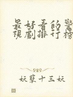 最好看的警匪电视剧排行榜前十名