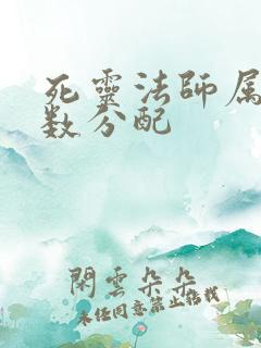 死灵法师属性点数分配