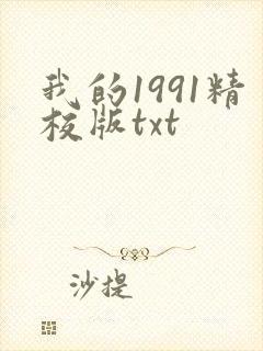 我的1991精校版txt