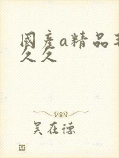 国产a精品毛片久久