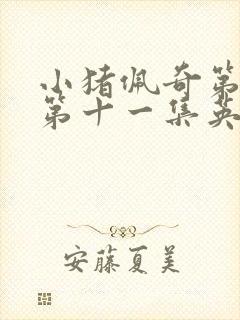 小猪佩奇第一季第十一集英文版