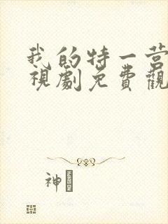 我的特一营 电视剧免费观看