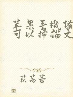 苹果手机备忘录可以扫描文件吗