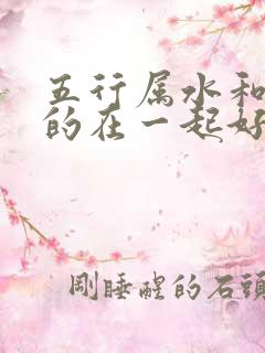 五行属水和属金的在一起好吗