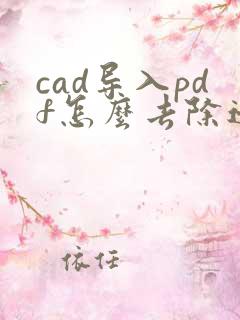 cad导入pdf怎么去除边框