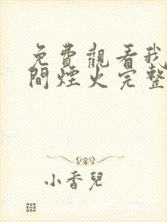 免费观看我的人间烟火完整版电视剧