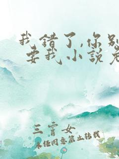 我错了,你别不 要我小说免费阅读