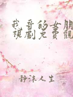 我哥的女朋友电视剧免费观看高清版