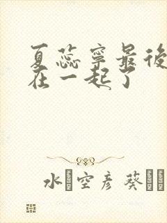 夏蕊宁最后和谁在一起了