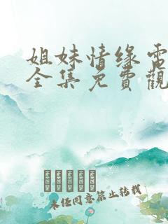 姐妹情缘电视剧全集免费观看