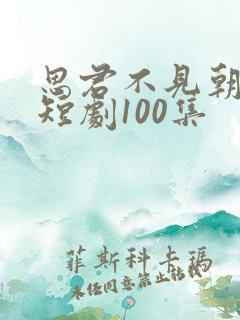 思君不见朝与暮短剧100集
