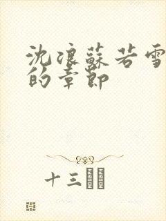 沈浪苏若雪更新的章节