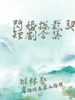 闪婚总裁契约妻短剧合集