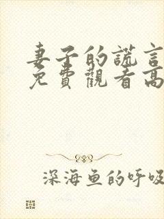 妻子的谎言全集免费观看高清