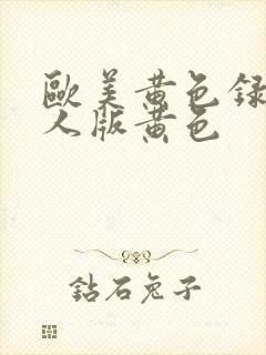 欧美黄色录像真人版黄色