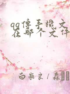 qq传手机文件在哪个文件夹