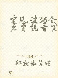 定风波36全集免费观看完整版
