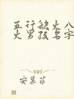 五行缺火八字喜火男孩名字