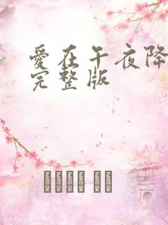 爱在午夜降临前完整版